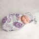 preview thumbnail 1 of 4, Sweet Jojo Designs Lavender Purple Boho Shabby Chic Floral Girl Baby Cocoon and Beanie Hat Sleep Sack 2p Set Bohemian Watercolor