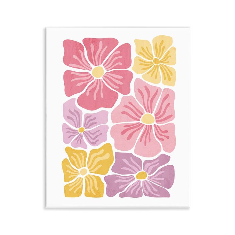 Stupell Pastel Hued Flower Blossoms Wall Plaque Art Design By Kim Allen - 11 x 14