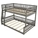 preview thumbnail 21 of 24, Full XL over Queen Bunk Bed with Ladder and Guardrails Convertible Wooden Bunk Bed Frame for Kids Teens, No Box Spring Needed