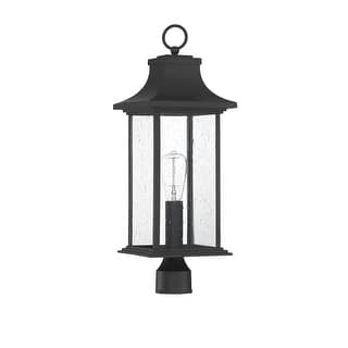 Hancock 1-Light Outdoor Post Lantern in Matte Black