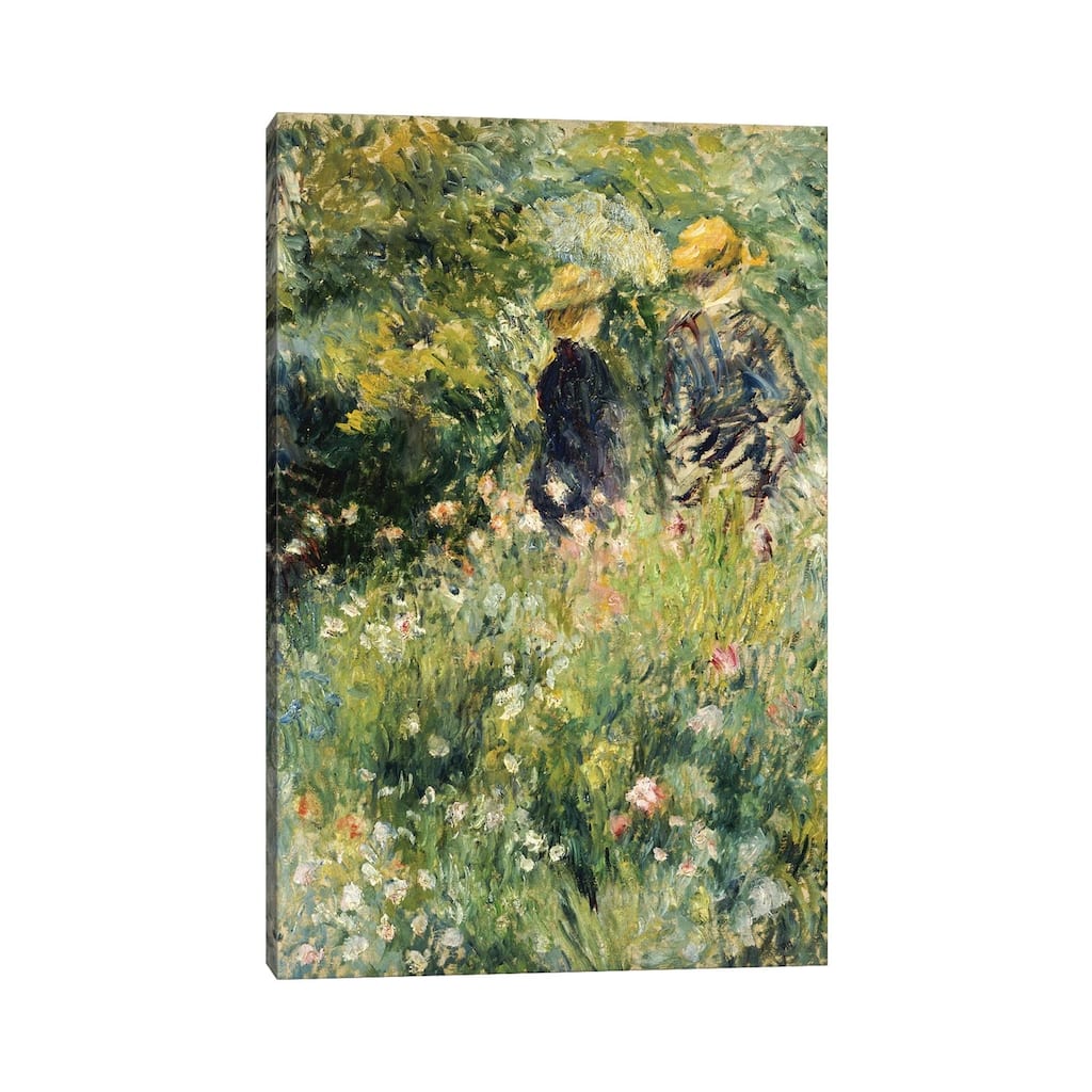 iCanvas "Conversation in a Rose Garden, 1876 " by Pierre-Auguste Renoir Canvas Print