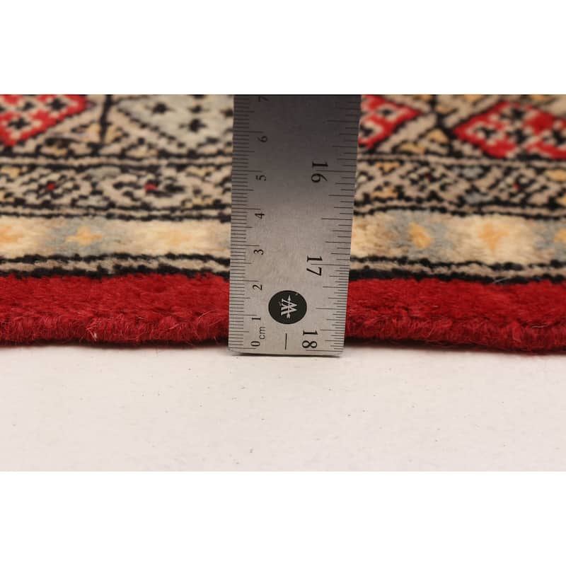 Finest Peshawar Bokhara Red Rug 5'6" x 7'10" - 5'6 x 7'10