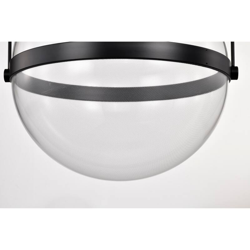 Arvada 16 Inch LED Pendant Matte Black Silk Screened Acrylic Lens - Matte Black