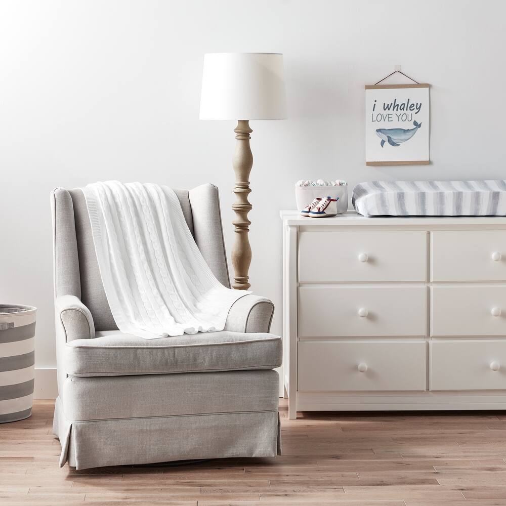 Lush Decor Cable Soft Knitted Oversized Blanket/Coverlet