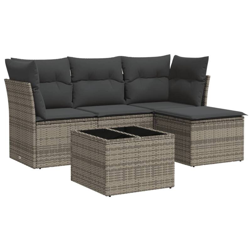 vidaXL Garden Sofa Set Grey - 21.7 x 21.7 x 14.6