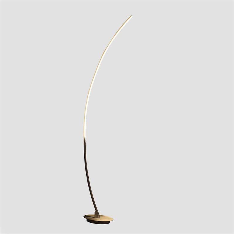 62 Inch Brushed Nickel LED Arc Tube Floor Lamp