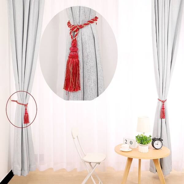 Shop 2pcs Burgundy 24 Inch Curtain Tiebacks Curtain Holdbacks Home