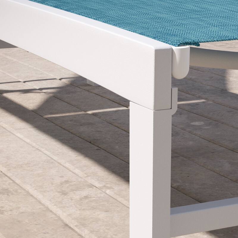 Pellebant Adjustable Aluminum Patio Chaise Lounge Chairs Outdoor (Set of 2)