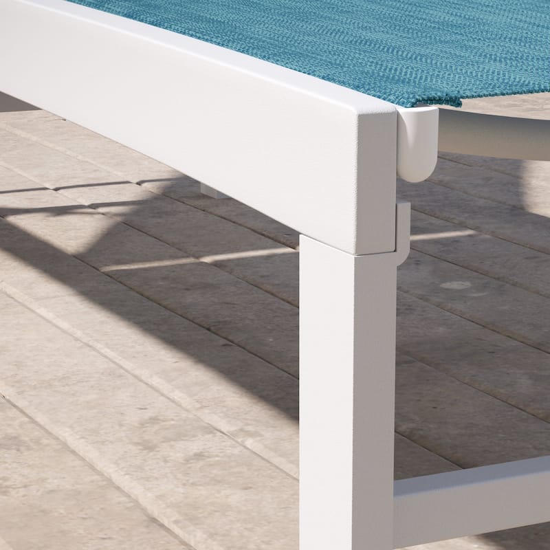 Pellebant Outdoor Aluminum Patio Chaise Lounge Chair Adjustable