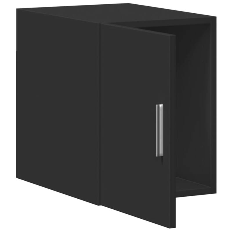 vidaXL Wall Cabinet Black Engineered wood 11.8 x 16.7 x 15.7 in - 16.7 x 11.8 x 15.7 in