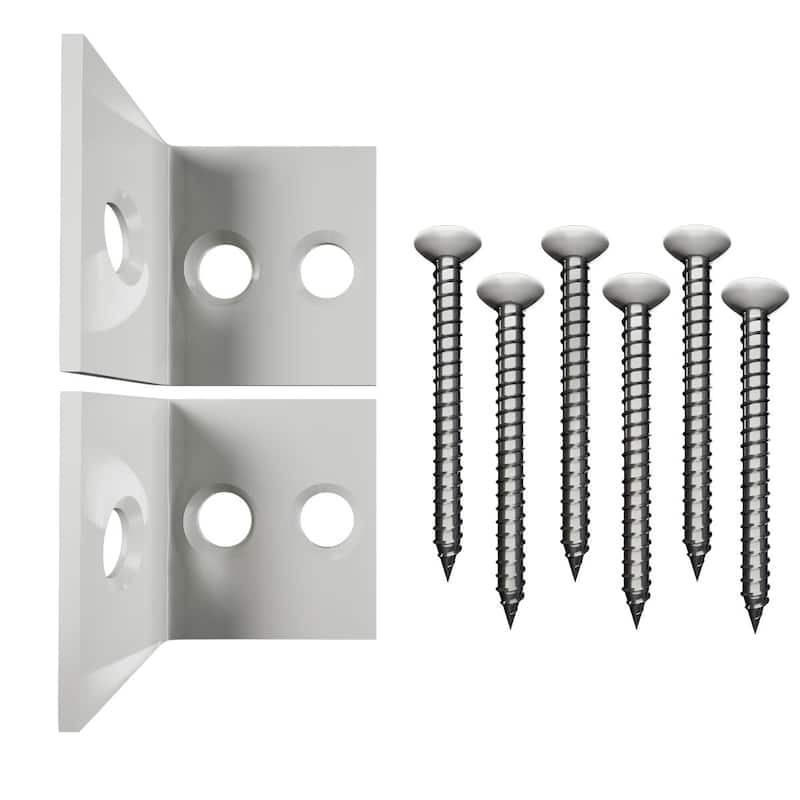 Endurathane 500 Series Rail Installation Kit (One Kit Required Per Top Or Bottom Rail) - Off-White