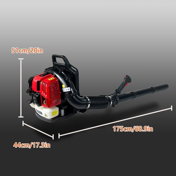 Backpack Snow blower, 52CC,530CFM,175MPH ,2 Stroke Air Cooling Gasoline Backpack Grass Blower
