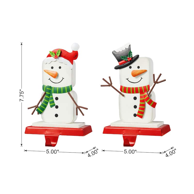 Glitzhome 14.5"L Christmas Metal MERRY CHRISTMAS Stocking Holder