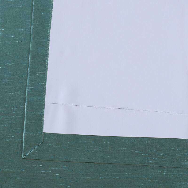 Exclusive Fabrics Blackout Textured Faux Dupioni Silk Curtains (1 Panel) - Luxurious Elegance and Superior Light Control