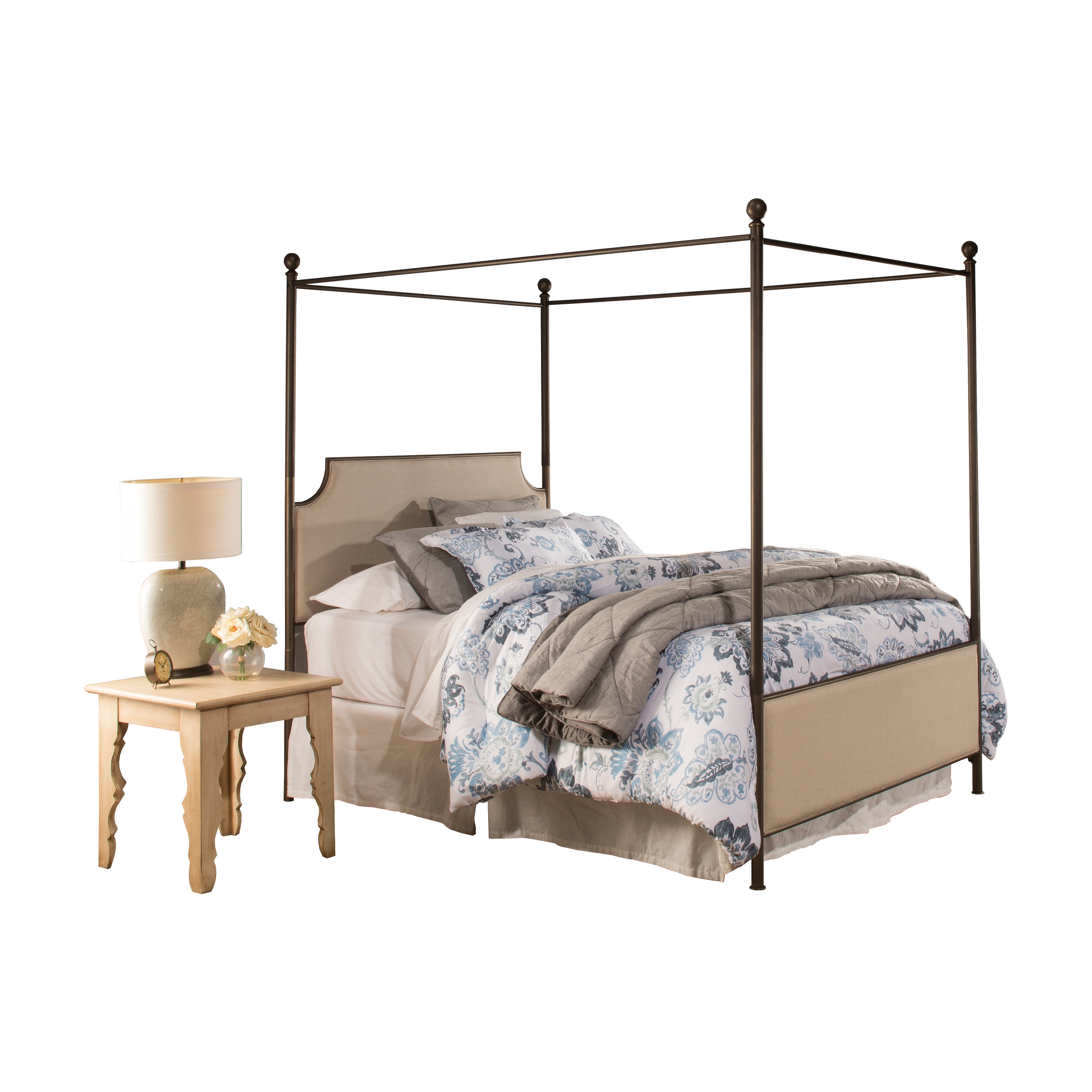 McArthur Metal and Upholstered Canopy Bed-image