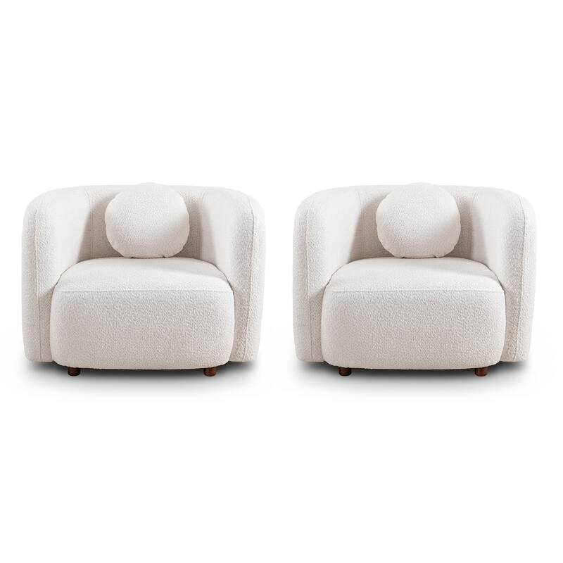 Upholstered Accent Sofa Chair Armchair,2PCS