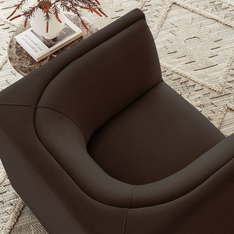 Hilda Curved Back Performance Velvet Armchair