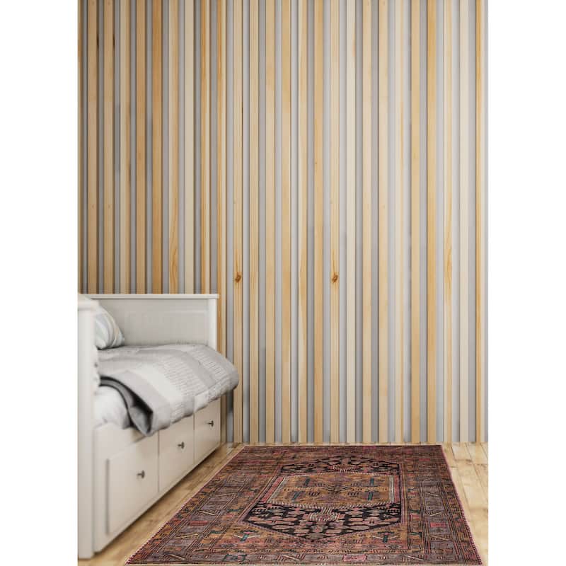 ECARPETGALLERY Hand-knotted Antalya Vintage Brown Wool Rug - 5'1 x 7'7