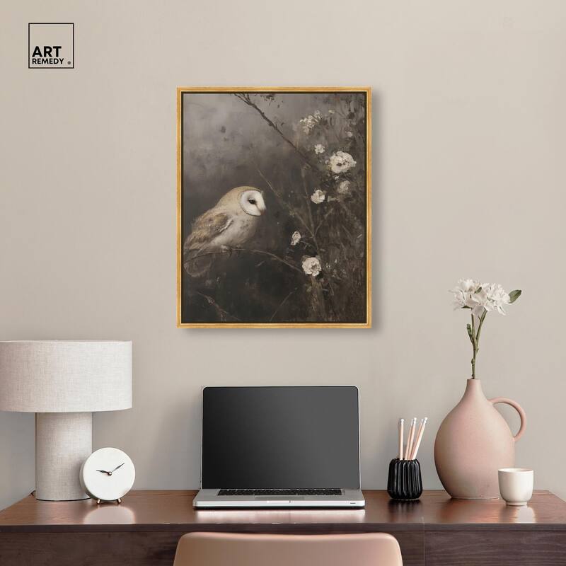 Owl in the Shadows I Canvas by Art Remedy