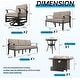 preview thumbnail 102 of 144, Aluminum Patio Outdoor Sectional Sofa Set with Fire Pit, Swivel Rocking Chairs and Ottomans