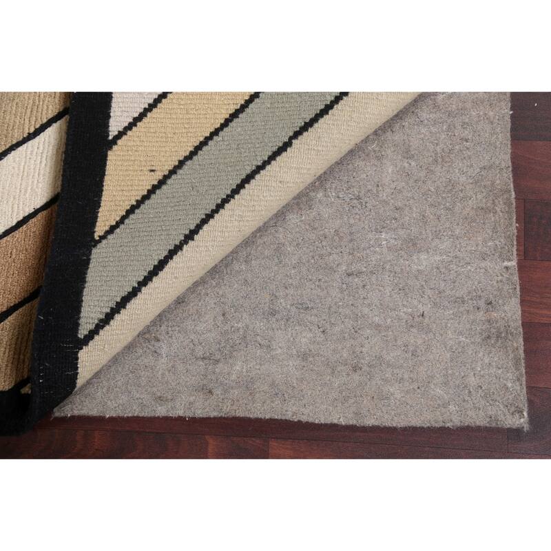 Contemporary Nepalese Vegetable Dye Area Rug Hand-knotted Wool Carpet - 6'1" x 8'10"