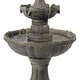 preview thumbnail 6 of 6, 2 Tier Pineapple Solar Outdoor Water Fountain with Battery 33" Feature