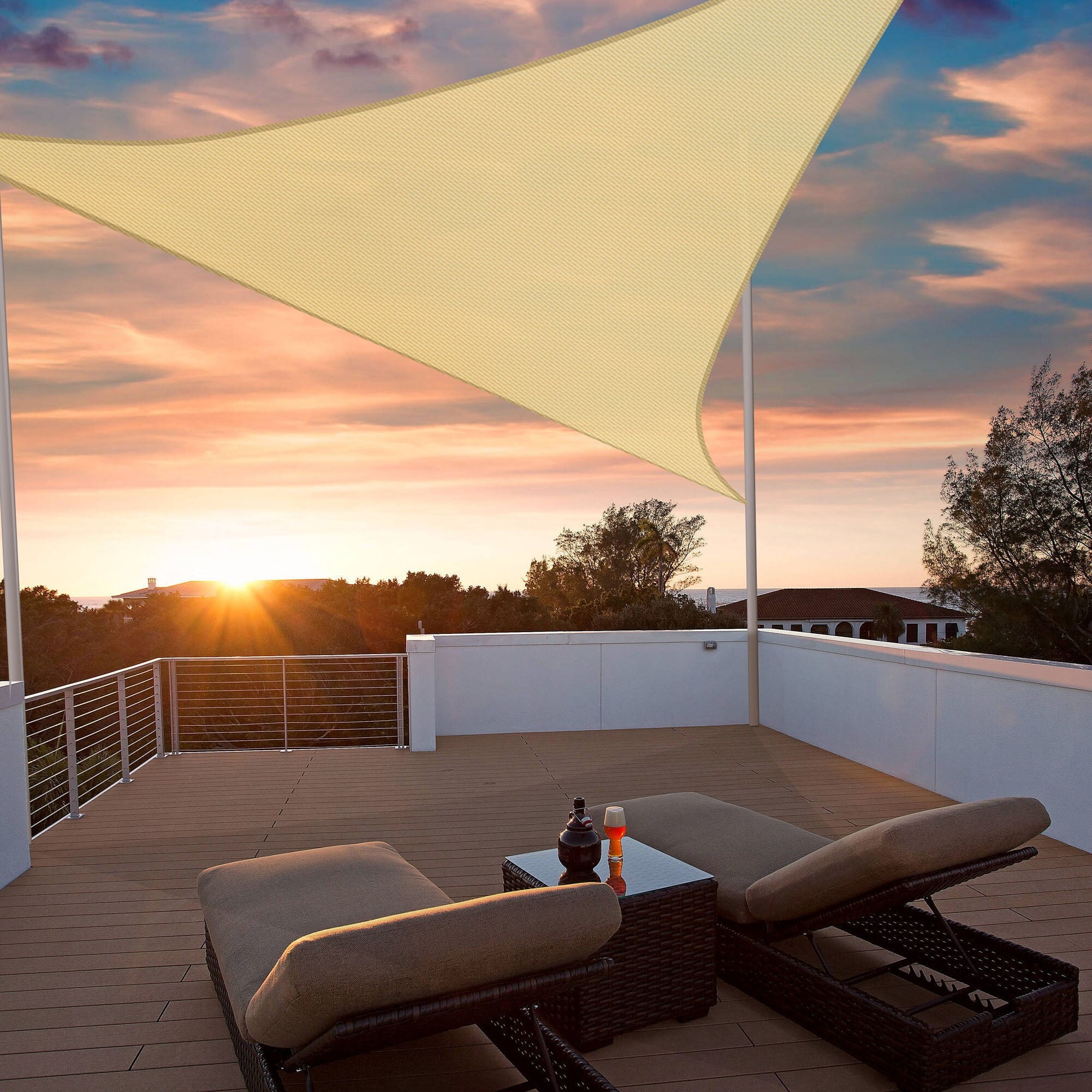 Triangle sun canopy clearance