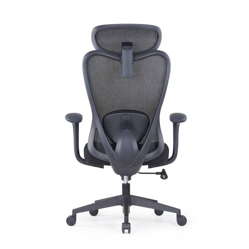 Black Adjustable Height Swivel Rolling Executive Office Chair
