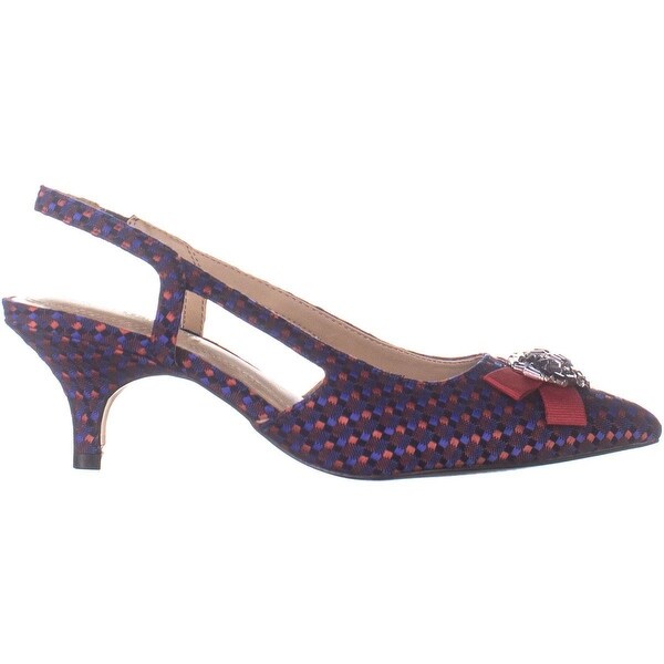 pink and navy heels