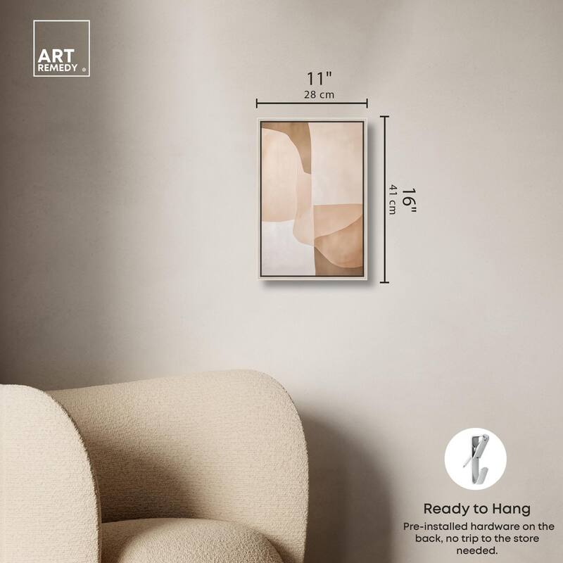 Forms in Beige II Canvas by Art Remedy