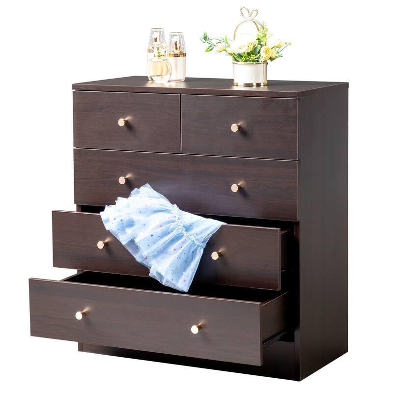 Modern Simple Dresser P2 Particle Board Storage for Bedroom, Living Room, or Home Office