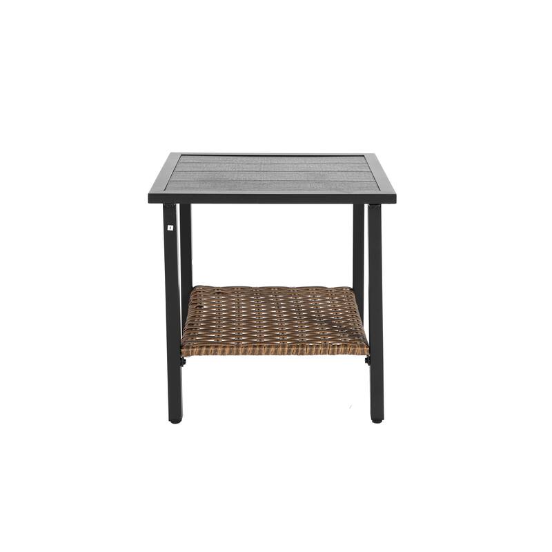 Wicker Rocking Chairs for Outdoors 3 Piece, Patio Rocking Chairs Set of 2, Patio Furniture Set