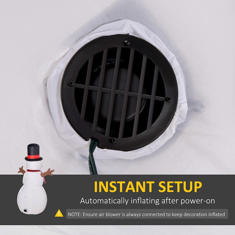 HOMCOM 6' Inflatable Snowman Christmas Decoration