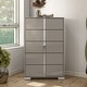 preview thumbnail 23 of 28, Furniture of America Erina Modern Glossy 5-Drawer Chest Light Taupe