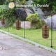 preview thumbnail 9 of 8, Set of 2 Solar Hanging Lantern Lights with Hollowed-Out Design, IP44 Outdoor Waterproof Metal LED Decorative Light