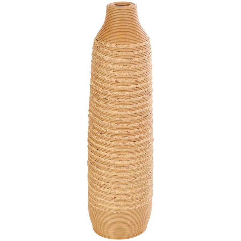 Artisan Crafted Light Brown Seagrass Vase