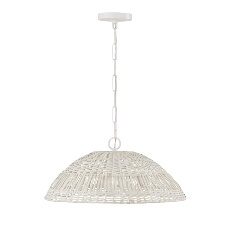 Naomi 1-light Hanging Pendant - 9.25"H x 21"W - Chalk White