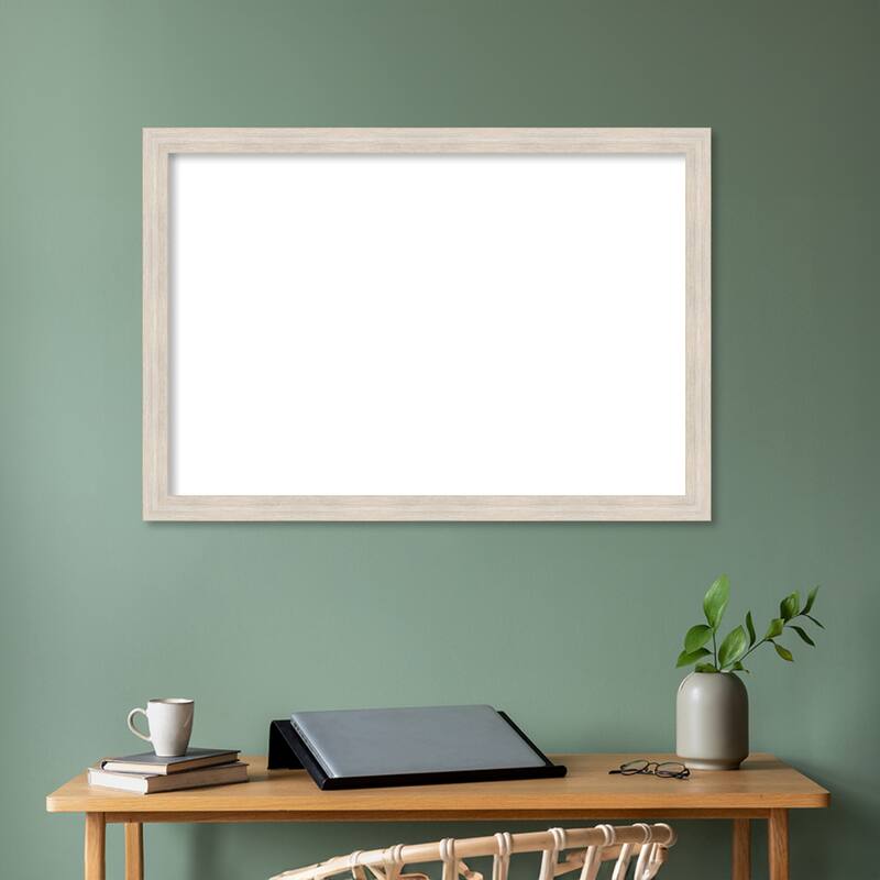 Amanti Art Hardwood Chocolate Narrow Framed Dry Erase Magnetic Board