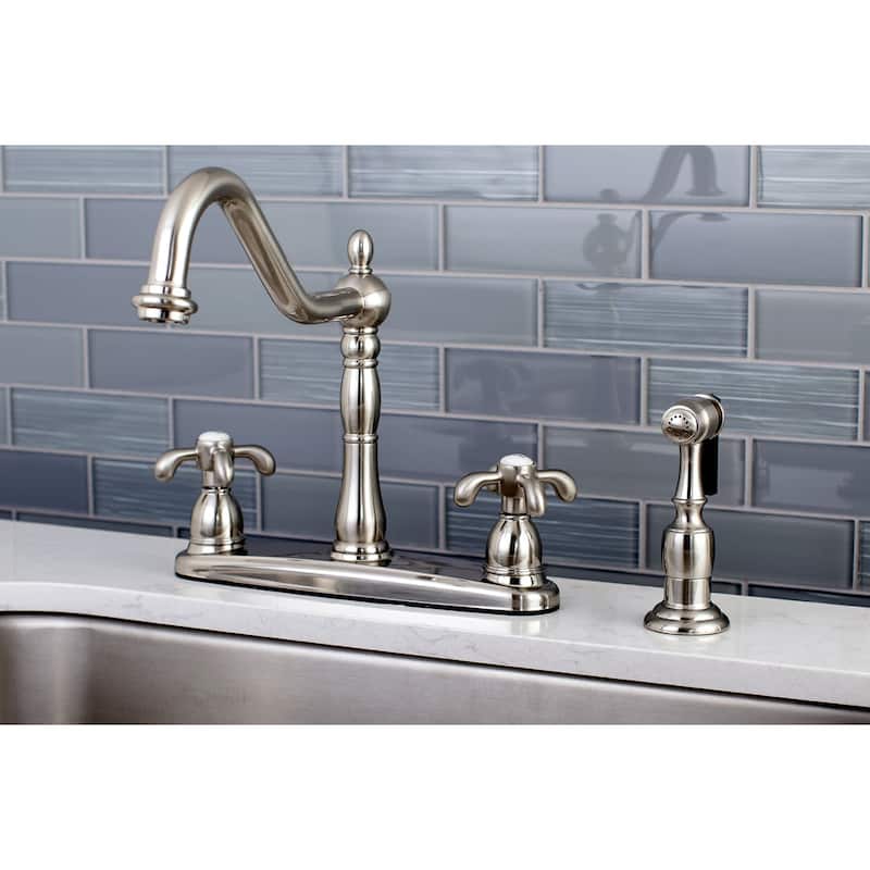 Kingston Brass French Country Brass Kitchen Faucet - Includes Side
