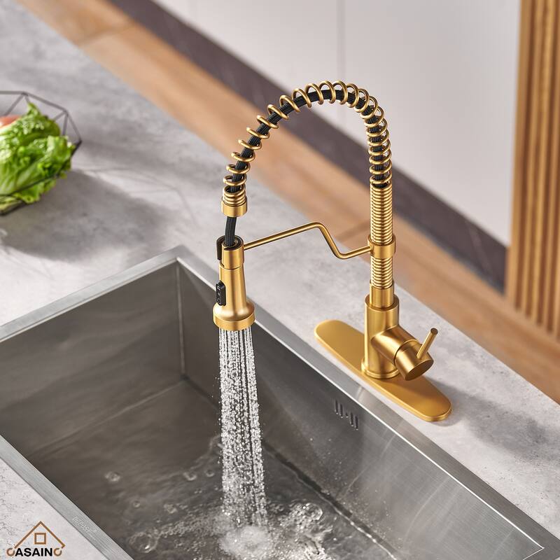 Single Handle Pull-Down Sprayer Kitchen Faucet