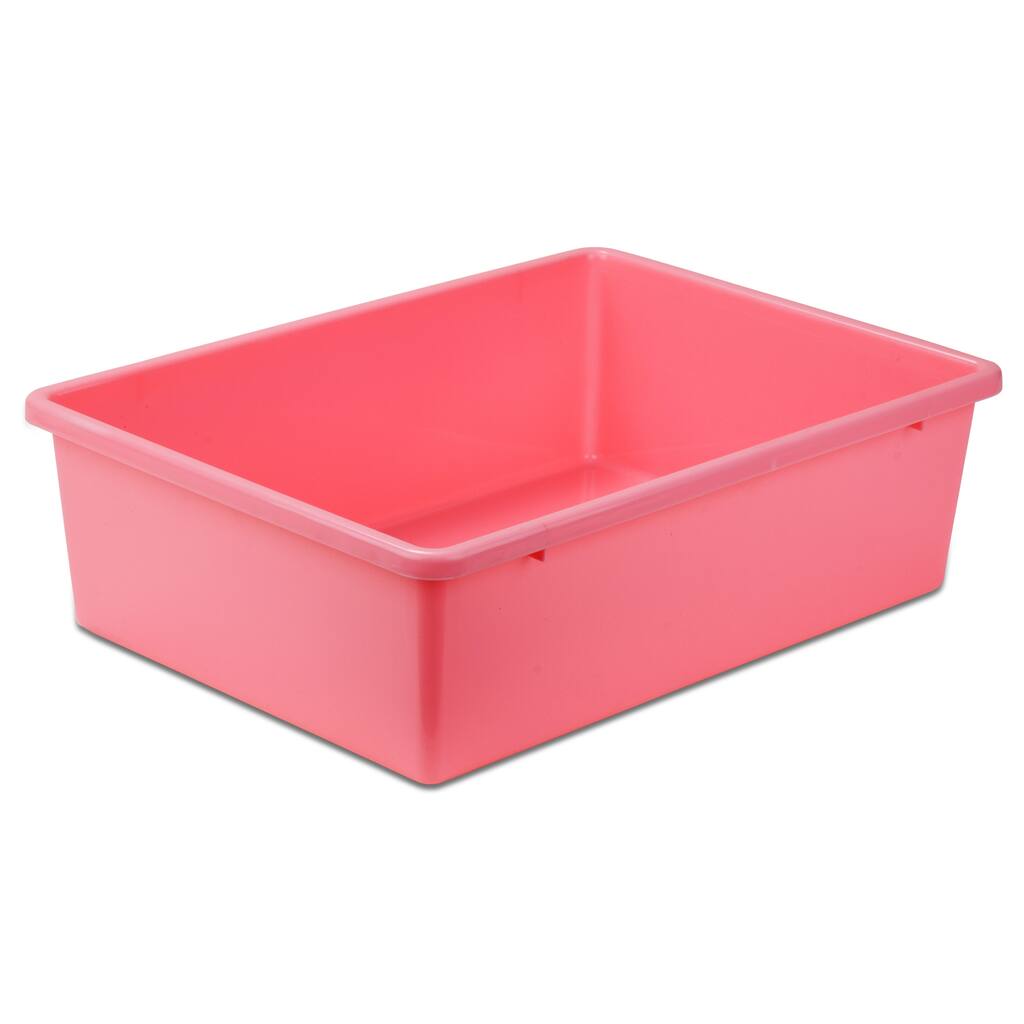 Honey-Can-Do Dark Pink Large Plastic Bin