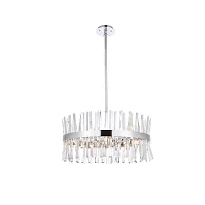 Indigo Home 25 inch crystal round pendant light