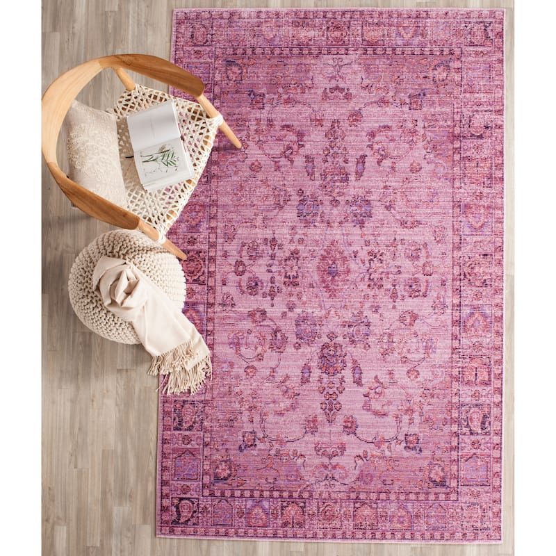 SAFAVIEH Valencia Suheyla Distressed Vintage Boho Oriental Polyester Rug