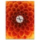 preview thumbnail 2 of 9, Designart 'Large Dark Yellow Flower and Petals' Oversized Floral Wall CLock