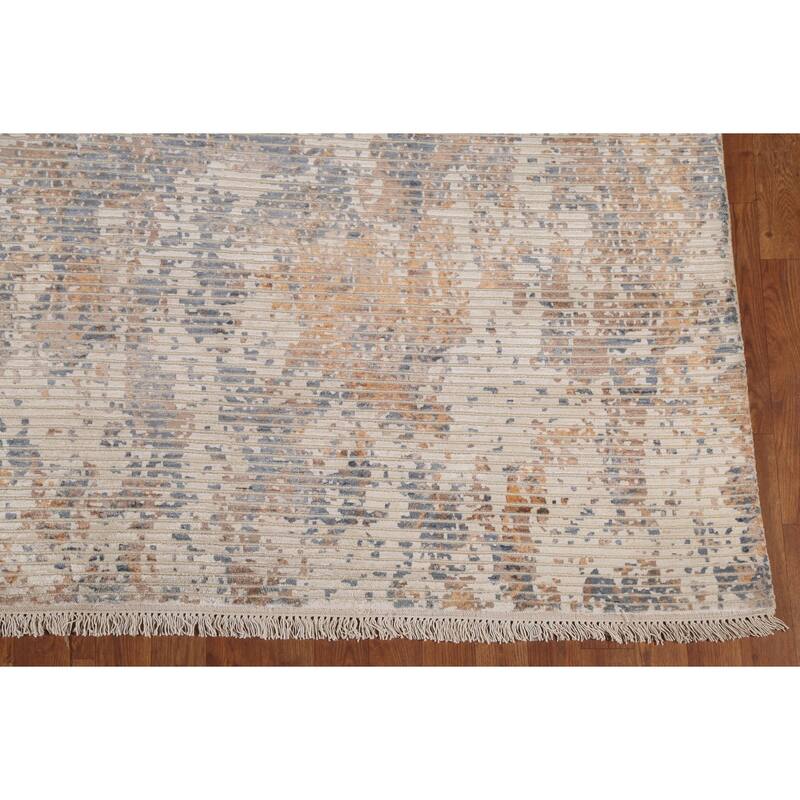 Modern Area Rug Hand-Knotted Abstract Wool Carpet - 6'7"x 9'8"