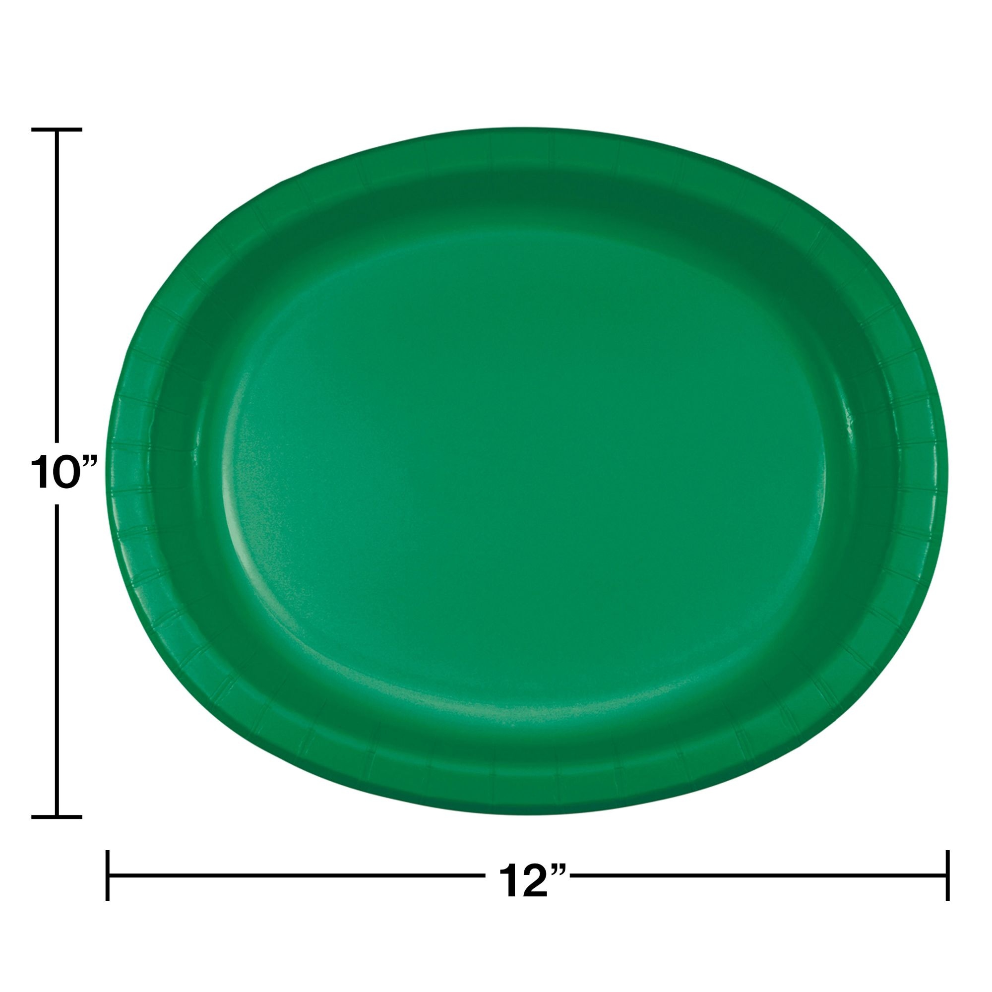 Club Pack of 96 Emerald Green Oval Paper Party Banquet Dinner