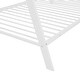 preview thumbnail 6 of 9, White Twin Size Metal House Tent Floor Play Bed with Slat for Kids, Girls and Boys