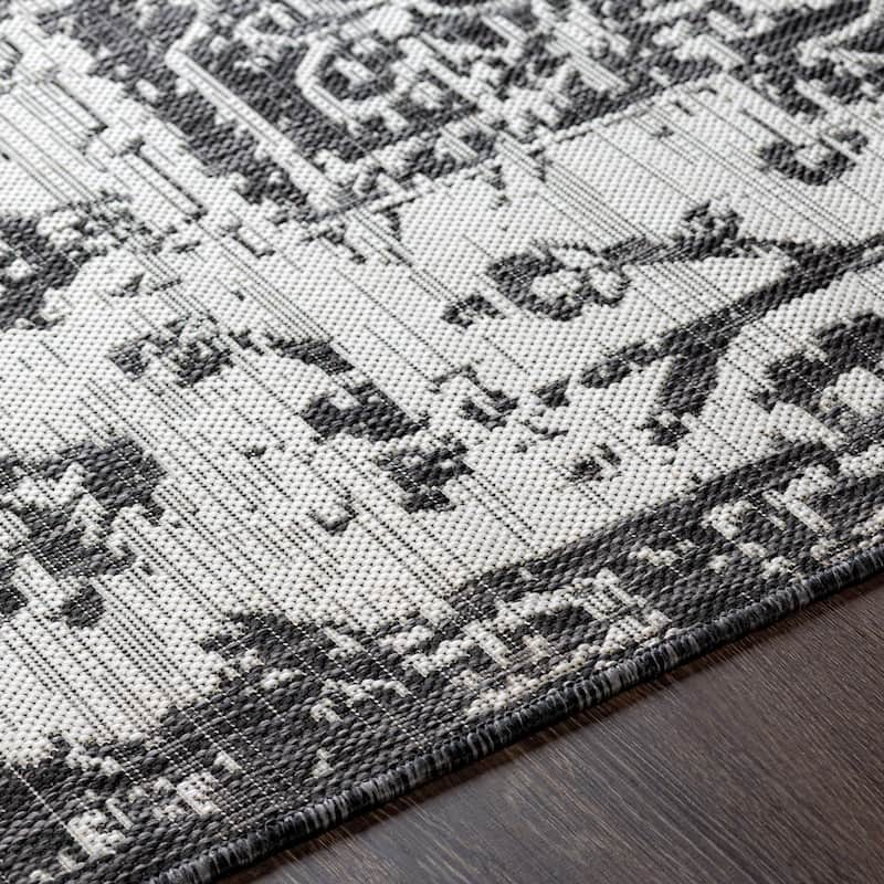 Livabliss Eagean Updated Traditional Medallion Indoor / OutdoorArea Rug