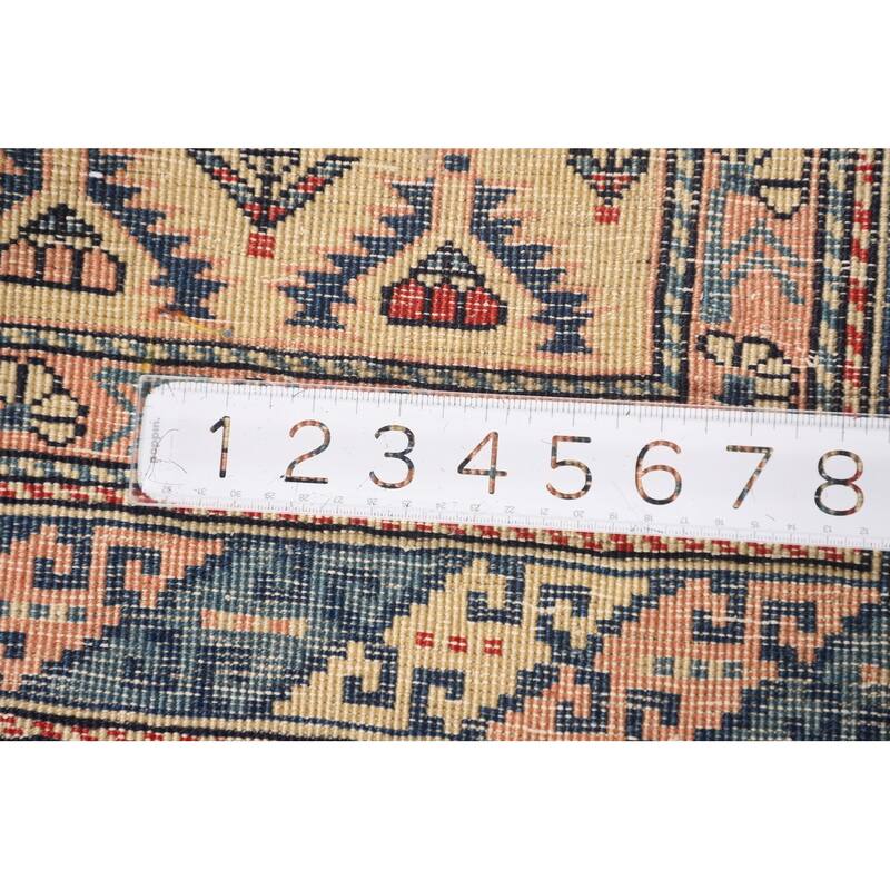 Hand Knotted Oriental 100% Wool Carpet Traditional All-Over Beige & Ivories Kazak Area Rug - 5' 2'' X 3' 5''