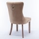 preview thumbnail 45 of 55, Set of 2 Modern Glam Velvet Dining Chairs - Armless TuftedAccent Side Chairs with Nailhead Trim & Ring Handle